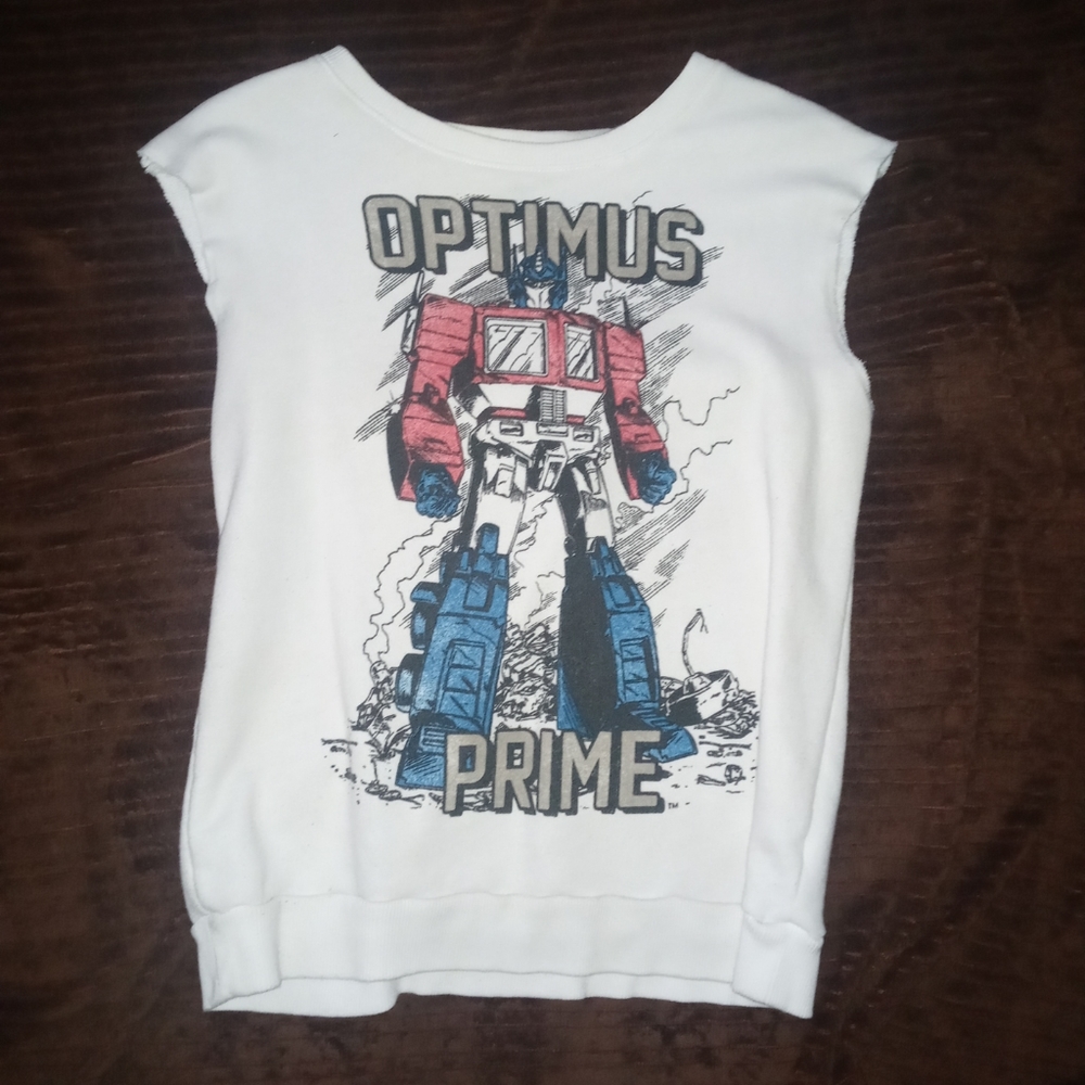 Optimus prime white sweater vest tank top